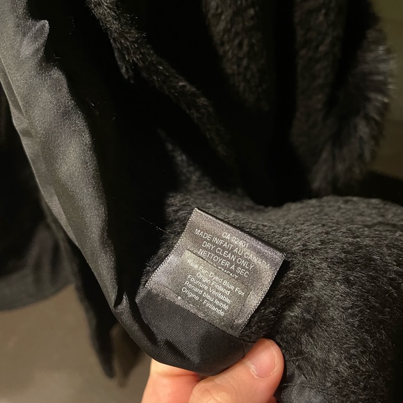 Finland Dyed Blur Fox Fur Trimmed Coat wool body - Picture 7 of 12